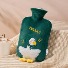 Load image into Gallery viewer, ZS103 Cartoon Plush Water-filled Hot Water Bags Explosion-proof Leak-proof Warming Water Bottle, Spec:, Pink Lucky Rabbit, Beige Lucky Rabbit, Brown Bear, Khaki Bear, Purple Duck, Pink Rabbit, Pink Duck, Deep Blue Duck, Ink Green Duck, Intervened Pink ...