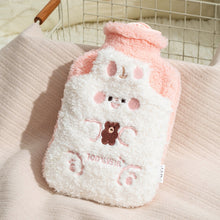 Load image into Gallery viewer, ZS103 Cartoon Plush Water-filled Hot Water Bags Explosion-proof Leak-proof Warming Water Bottle, Spec:, Pink Lucky Rabbit, Beige Lucky Rabbit, Brown Bear, Khaki Bear, Purple Duck, Pink Rabbit, Pink Duck, Deep Blue Duck, Ink Green Duck, Intervened Pink ...
