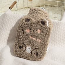 Load image into Gallery viewer, ZS103 Cartoon Plush Water-filled Hot Water Bags Explosion-proof Leak-proof Warming Water Bottle, Spec:, Pink Lucky Rabbit, Beige Lucky Rabbit, Brown Bear, Khaki Bear, Purple Duck, Pink Rabbit, Pink Duck, Deep Blue Duck, Ink Green Duck, Intervened Pink ...