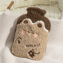 Load image into Gallery viewer, ZS103 Cartoon Plush Water-filled Hot Water Bags Explosion-proof Leak-proof Warming Water Bottle, Spec:, Pink Lucky Rabbit, Beige Lucky Rabbit, Brown Bear, Khaki Bear, Purple Duck, Pink Rabbit, Pink Duck, Deep Blue Duck, Ink Green Duck, Intervened Pink ...
