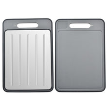 Load image into Gallery viewer, Multi-Functional Double-Sided Cutting Board Grinding Garlic With Knife Grinder, Black, Grey