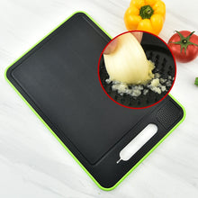 Load image into Gallery viewer, Multi-Functional Double-Sided Cutting Board Grinding Garlic With Knife Grinder, Black, Grey