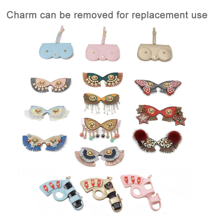 Cute Quirky PU Sunglasses Case Portable Glasses Bag with Hanging Buckle