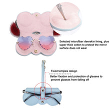 Load image into Gallery viewer, Cute Quirky PU Sunglasses Case Portable Glasses Bag with Hanging Buckle