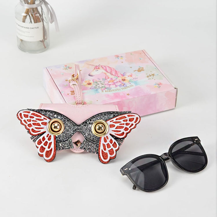 Cute Quirky PU Sunglasses Case Portable Glasses Bag with Hanging Buckle