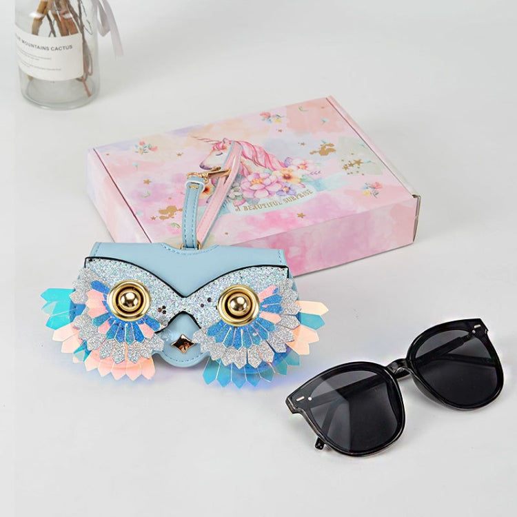 Cute Quirky PU Sunglasses Case Portable Glasses Bag with Hanging Buckle