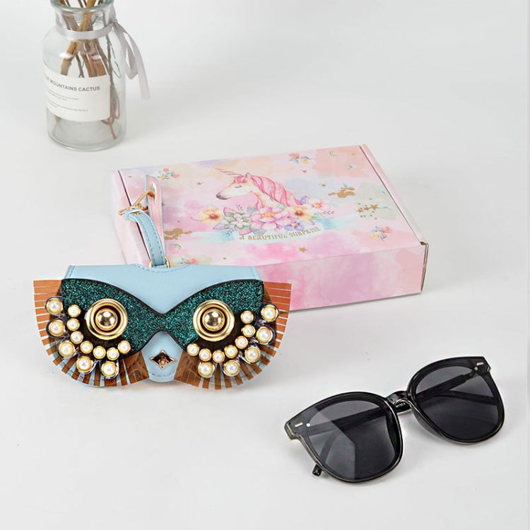 Cute Quirky PU Sunglasses Case Portable Glasses Bag with Hanging Buckle
