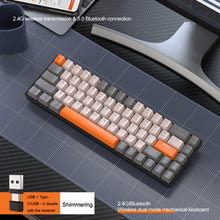 Load image into Gallery viewer, ZIYOU LANG K68 68 Keys Bluetooth Wireless Dual Model Mechanical Keyboard, Style:, Red Shaft Version (Shimmering), Green Shaft Version (Milkshake), Green Shaft Version (Gray), Red Shaft Version (Gray)