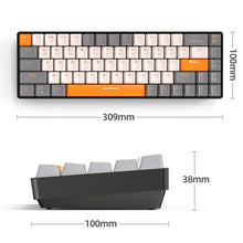 Load image into Gallery viewer, ZIYOU LANG K68 68 Keys Bluetooth Wireless Dual Model Mechanical Keyboard, Style:, Red Shaft Version (Shimmering), Green Shaft Version (Milkshake), Green Shaft Version (Gray), Red Shaft Version (Gray)
