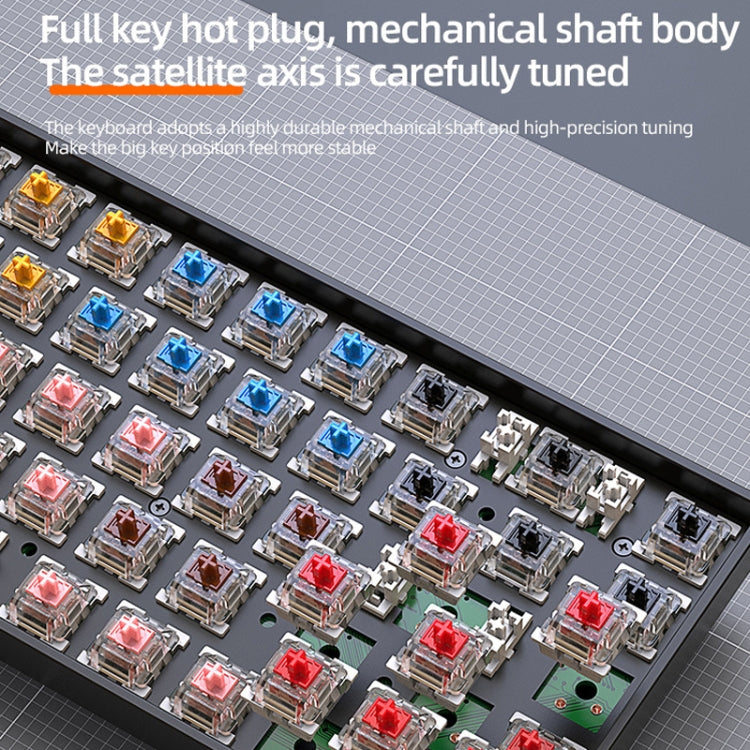 ZIYOU LANG K68 68 Keys Bluetooth Wireless Dual Model Mechanical Keyboard, Style:, Red Shaft Version (Shimmering), Green Shaft Version (Milkshake), Green Shaft Version (Gray), Red Shaft Version (Gray)