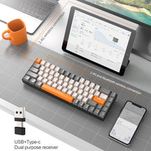 Load image into Gallery viewer, ZIYOU LANG K68 68 Keys Bluetooth Wireless Dual Model Mechanical Keyboard, Style:, Red Shaft Version (Shimmering), Green Shaft Version (Milkshake), Green Shaft Version (Gray), Red Shaft Version (Gray)