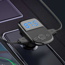 Load image into Gallery viewer, LDNIO C706Q QC3.0+AUTO-ID Car Bluetooth FM Music Digital Display Car Charger, with Micro USB Cable, with 8 Pin Cable, with Type-C/USB-C Cable