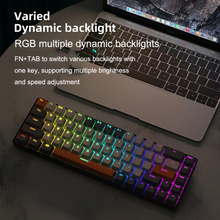 ZIYOU LANG T8 68 Keys RGB Gaming Mechanical Keyboard, Cable Length: 1.5m, Style:, T8 Bee Version Green Shaft, T8 Bee Version Red Shaft, T8 Gundam Version Green Shaft, T8 Chalk Version Green Shaft, T8 Micro Light Version Green Shaft                     ...