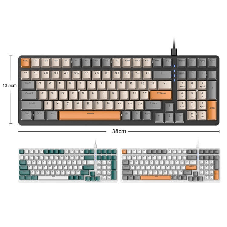 ZIYOU LANG  K3 100 Keys Game Glowing Wired Mechanical Keyboard, Cable Length: 1.5m, Style:, K3 Micro Light Version Green Axis, K3 Micro Light Version Red Axis, K3 Water Green Version Green Axis, K3  Water Green Version Red Axis, K3 Bee Version Red Axis...
