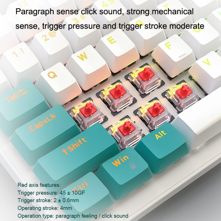 ZIYOU LANG  K3 100 Keys Game Glowing Wired Mechanical Keyboard, Cable Length: 1.5m, Style:, K3 Micro Light Version Green Axis, K3 Micro Light Version Red Axis, K3 Water Green Version Green Axis, K3  Water Green Version Red Axis, K3 Bee Version Red Axis...