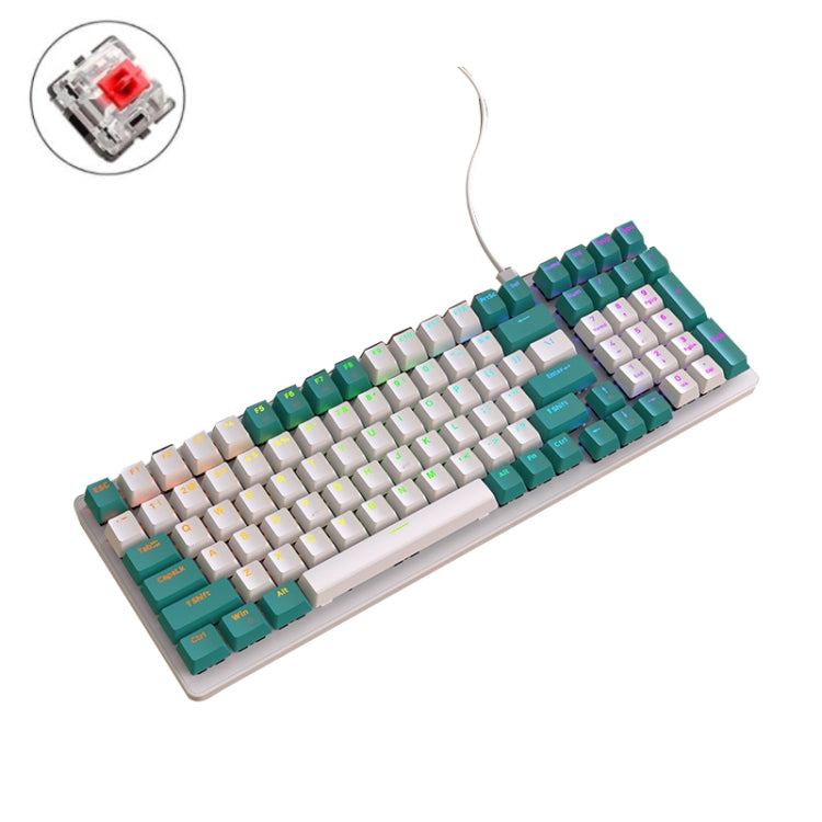 ZIYOU LANG  K3 100 Keys Game Glowing Wired Mechanical Keyboard, Cable Length: 1.5m, Style:, K3 Micro Light Version Green Axis, K3 Micro Light Version Red Axis, K3 Water Green Version Green Axis, K3  Water Green Version Red Axis, K3 Bee Version Red Axis...