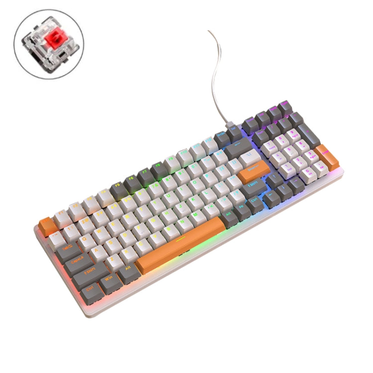 ZIYOU LANG  K3 100 Keys Game Glowing Wired Mechanical Keyboard, Cable Length: 1.5m, Style:, K3 Micro Light Version Green Axis, K3 Micro Light Version Red Axis, K3 Water Green Version Green Axis, K3  Water Green Version Red Axis, K3 Bee Version Red Axis...