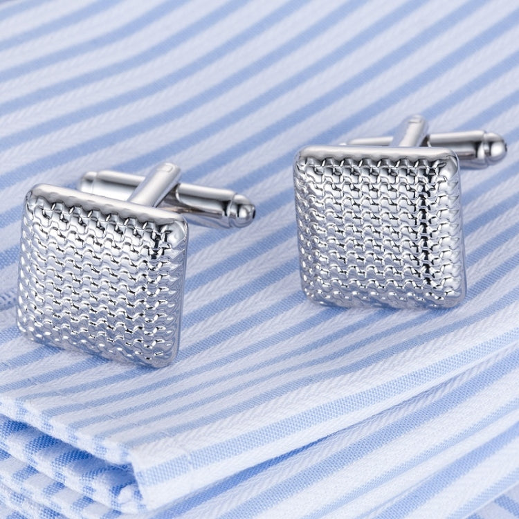 Laser Metal Brass Men Shirt Cufflinks