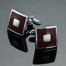 Load image into Gallery viewer, Laser Metal Brass Men Shirt Cufflinks