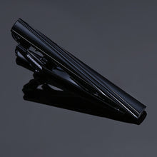 Load image into Gallery viewer, Brass Polished Gum Pattern Business Men Tie Clip, Color: Black Beard