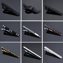 Load image into Gallery viewer, Brass Polished Gum Pattern Business Men Tie Clip, Color: Black Beard