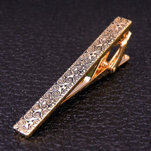 Load image into Gallery viewer, Brass Polished Gum Pattern Business Men Tie Clip, Color: Black Beard