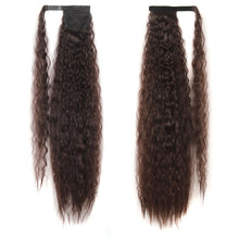 Load image into Gallery viewer, MST8568 Invisible Adhesive Bandage Wigs Corn Perm Long Ponytail Wigs, 1, 1BMBUG, 2, 4, 4H27, 4M30, 6H613, 12, 12H24, 18H613, 24m613, 27H613, 60, 99j, 1001A