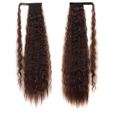 Load image into Gallery viewer, MST8568 Invisible Adhesive Bandage Wigs Corn Perm Long Ponytail Wigs, 1, 1BMBUG, 2, 4, 4H27, 4M30, 6H613, 12, 12H24, 18H613, 24m613, 27H613, 60, 99j, 1001A