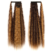 Load image into Gallery viewer, MST8568 Invisible Adhesive Bandage Wigs Corn Perm Long Ponytail Wigs, 1, 1BMBUG, 2, 4, 4H27, 4M30, 6H613, 12, 12H24, 18H613, 24m613, 27H613, 60, 99j, 1001A