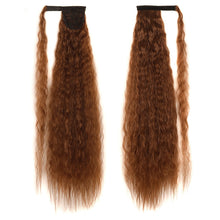 Load image into Gallery viewer, MST8568 Invisible Adhesive Bandage Wigs Corn Perm Long Ponytail Wigs, 1, 1BMBUG, 2, 4, 4H27, 4M30, 6H613, 12, 12H24, 18H613, 24m613, 27H613, 60, 99j, 1001A