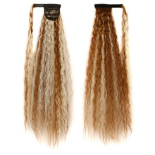 Load image into Gallery viewer, MST8568 Invisible Adhesive Bandage Wigs Corn Perm Long Ponytail Wigs, 1, 1BMBUG, 2, 4, 4H27, 4M30, 6H613, 12, 12H24, 18H613, 24m613, 27H613, 60, 99j, 1001A