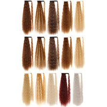 Load image into Gallery viewer, MST8568 Invisible Adhesive Bandage Wigs Corn Perm Long Ponytail Wigs, 1, 1BMBUG, 2, 4, 4H27, 4M30, 6H613, 12, 12H24, 18H613, 24m613, 27H613, 60, 99j, 1001A