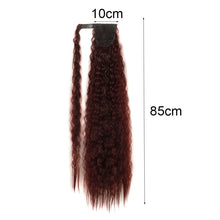 Load image into Gallery viewer, MST8568 Invisible Adhesive Bandage Wigs Corn Perm Long Ponytail Wigs, 1, 1BMBUG, 2, 4, 4H27, 4M30, 6H613, 12, 12H24, 18H613, 24m613, 27H613, 60, 99j, 1001A