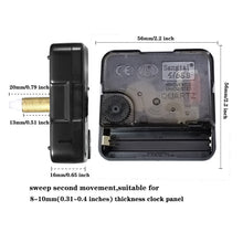 Load image into Gallery viewer, Quartz Clock Dial Repair Kit DIY Wall Clock Parts,Spec:, 4 Movements+4 Sets Needles, Movement+S01 Wooden Needle, Movement+S02 Wooden Needle, Movement+S03 Wooden Needle, Movement+S04 Wooden Needle