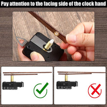 Load image into Gallery viewer, Quartz Clock Dial Repair Kit DIY Wall Clock Parts,Spec:, 4 Movements+4 Sets Needles, Movement+S01 Wooden Needle, Movement+S02 Wooden Needle, Movement+S03 Wooden Needle, Movement+S04 Wooden Needle