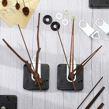 Load image into Gallery viewer, Quartz Clock Dial Repair Kit DIY Wall Clock Parts,Spec:, 4 Movements+4 Sets Needles, Movement+S01 Wooden Needle, Movement+S02 Wooden Needle, Movement+S03 Wooden Needle, Movement+S04 Wooden Needle