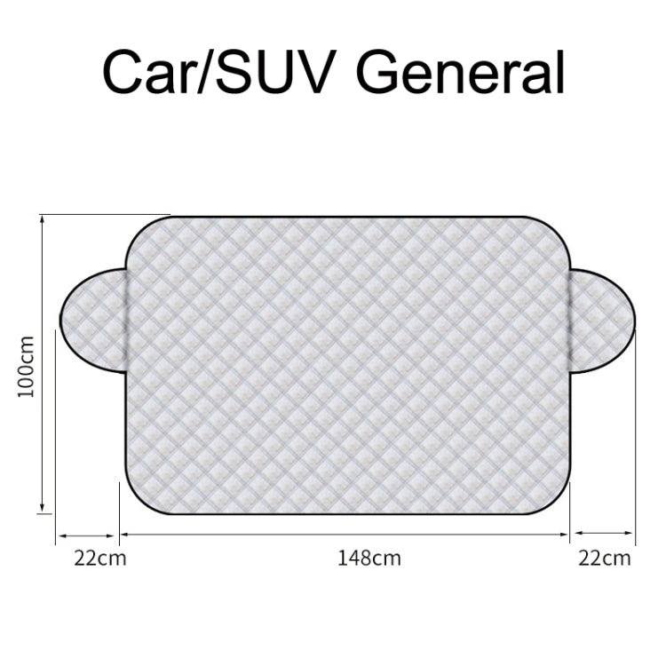 SUITU R-3945 Car Winter Front Glass Snow Shield Defrost Sunshade Thickened Car Clothing, Style:, Non-magnet Clip Door, Non-magnet With Earmuffs, 5 Magnets With Earmuffs, Non-magnet Three Layers Thickened, 12 Magnets Three Layers Thickened              ...