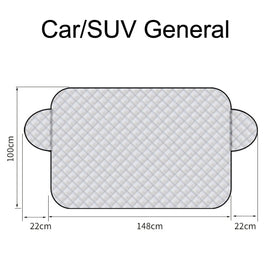 SUITU R-3945 Car Winter Front Glass Snow Shield Defrost Sunshade Thickened Car Clothing, Style:, Non-magnet Clip Door, Non-magnet With Earmuffs, 5 Magnets With Earmuffs, Non-magnet Three Layers Thickened, 12 Magnets Three Layers Thickened              ...