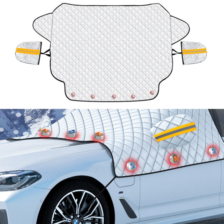 SUITU R-3945 Car Winter Front Glass Snow Shield Defrost Sunshade Thickened Car Clothing, Style:, Non-magnet Clip Door, Non-magnet With Earmuffs, 5 Magnets With Earmuffs, Non-magnet Three Layers Thickened, 12 Magnets Three Layers Thickened              ...