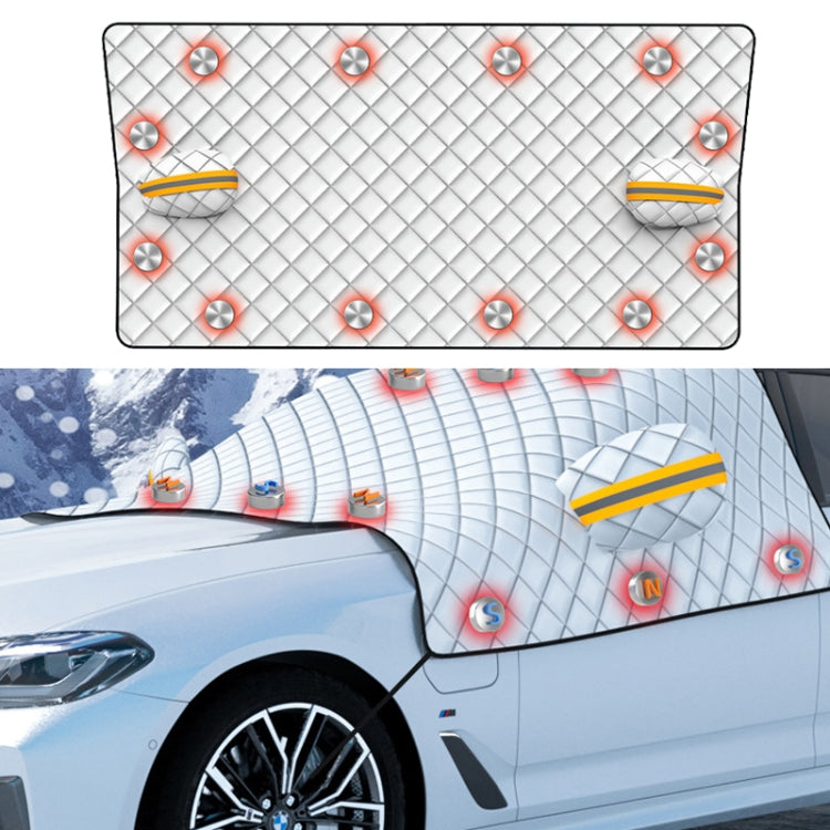 SUITU R-3945 Car Winter Front Glass Snow Shield Defrost Sunshade Thickened Car Clothing, Style:, Non-magnet Clip Door, Non-magnet With Earmuffs, 5 Magnets With Earmuffs, Non-magnet Three Layers Thickened, 12 Magnets Three Layers Thickened              ...