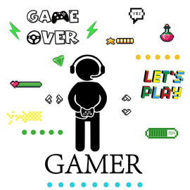 ZSG201 Gamepad Luminous Sticker Living Room Bedroom Self-adhesive Luminous Decorative Wall Sticker, Color: