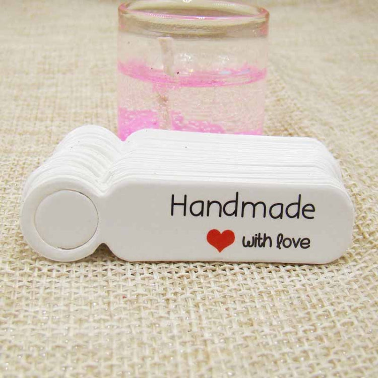 100pcs /Set Small Retro Baking Label DIY Jewelry Price Tag Bookmark Gift Card, Thankyou Cowhide, Handmade White, Thankyou White, Handmade Cowhide, Price Cowhide, Price White