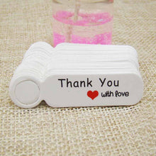 Load image into Gallery viewer, 100pcs /Set Small Retro Baking Label DIY Jewelry Price Tag Bookmark Gift Card, Thankyou Cowhide, Handmade White, Thankyou White, Handmade Cowhide, Price Cowhide, Price White