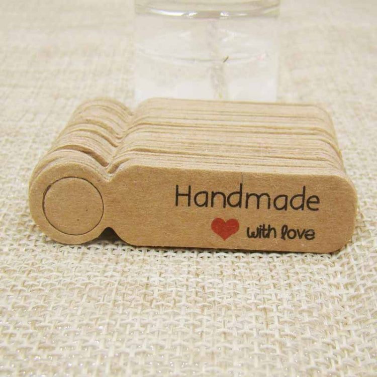100pcs /Set Small Retro Baking Label DIY Jewelry Price Tag Bookmark Gift Card, Thankyou Cowhide, Handmade White, Thankyou White, Handmade Cowhide, Price Cowhide, Price White