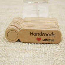 Load image into Gallery viewer, 100pcs /Set Small Retro Baking Label DIY Jewelry Price Tag Bookmark Gift Card, Thankyou Cowhide, Handmade White, Thankyou White, Handmade Cowhide, Price Cowhide, Price White