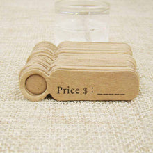 Load image into Gallery viewer, 100pcs /Set Small Retro Baking Label DIY Jewelry Price Tag Bookmark Gift Card, Thankyou Cowhide, Handmade White, Thankyou White, Handmade Cowhide, Price Cowhide, Price White