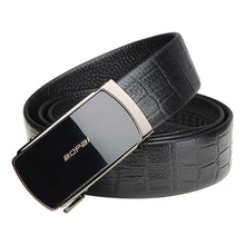 Load image into Gallery viewer, Bopai 13-121211 Crocodile Grain Automatic Buckle Soft and Durable Cowhide Belt