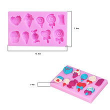 Load image into Gallery viewer, G114 Candy Lollipop Ice Cream Shape Silicone Mold Chocolate Biscuits Cake Decoration, G114