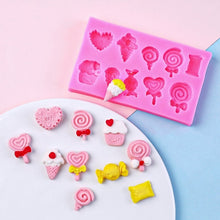 Load image into Gallery viewer, G114 Candy Lollipop Ice Cream Shape Silicone Mold Chocolate Biscuits Cake Decoration, G114