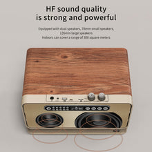 Load image into Gallery viewer, W1 Wooden HIFI Sound Effect Desktop Wireless Bluetooth Speaker